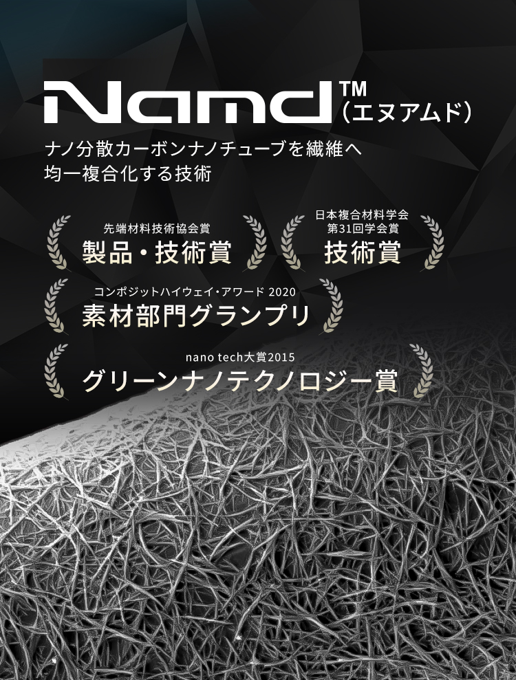 Namd™ ナノ分散カーボンナノチューブを繊維へ均一複合化する技術