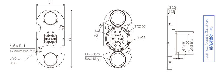 オートマチックツールチェンジャー NITTAOMEGA type S-OY ツール側本体