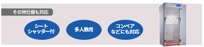 シートシャッター付　多人数用　コンベアなどにも対応
