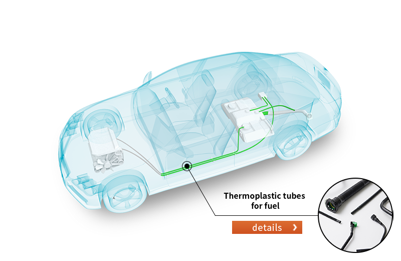 Thermoplastic tubes for fuel