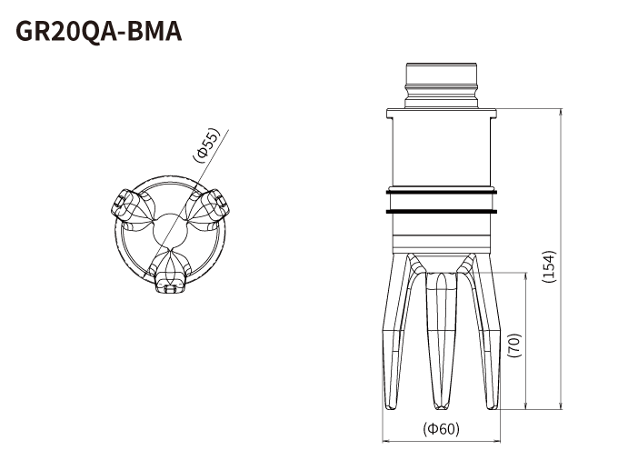 寸法図 GR20QA-BMA
